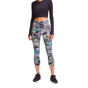 LULULEMON FAST & FREE HR TIGHT 25” *POCKETS LEGGINGS WOMEN COLOR MULTI SIZE 2